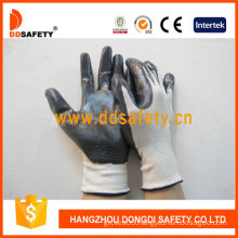 White Nylon with Black Nitrile Glove-Dnn336